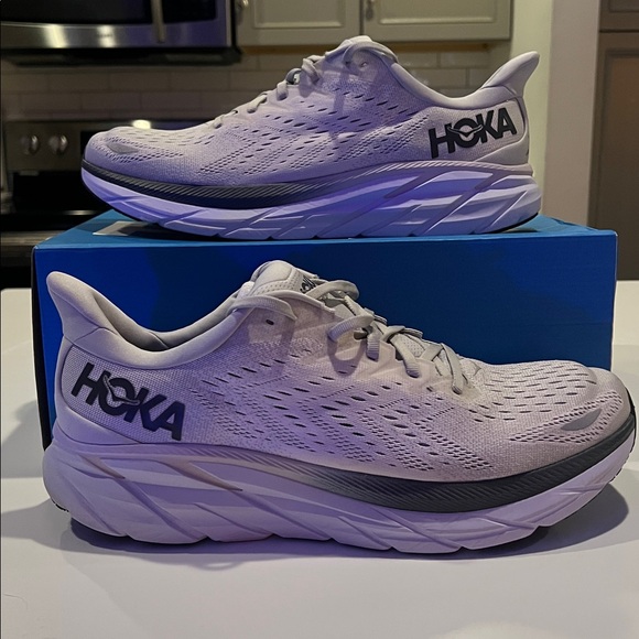Hoka Other - Hoka Clifton 8 White and Gray Mens 13 LIKE NEW